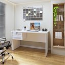 Ver imagem 1 de Mesa para Computador Byte 1 Gaveta 116cm Branca
