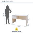 Ver imagem 7 de Mesa para Computador Byte 1 Gaveta 116cm Branca