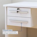 Ver imagem 4 de Mesa para Computador Byte 1 Gaveta 116cm Branca