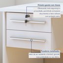Ver imagem 5 de Mesa para Computador Byte 1 Gaveta 116cm Branca