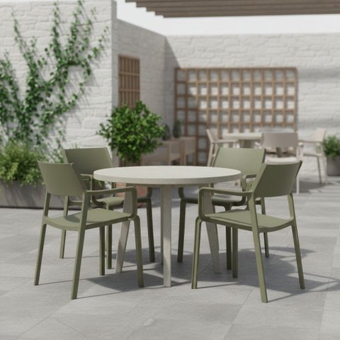 Conjunto 4 Cadeiras Empilhaveis Area Externa Santorini Fratini