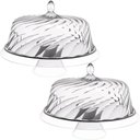 Ver imagem 1 de 2 Porta Bolos Boleira com Cúpula e Pé 34cm Transparente Torta Doces Crippa Glassy