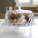 Ver imagem 2 de 2 Porta Bolos Boleira com Cúpula e Pé 34cm Transparente Torta Doces Crippa Glassy