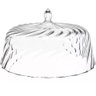 2 Porta Bolos Boleira com Cúpula e Pé 34cm Transparente Torta Doces Crippa Glassy - 4