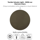 Ver imagem 5 de Sofa Cama 2 Lugares 185 Cm Duda Veludo Light B256 Marrom Claro Milani Store
