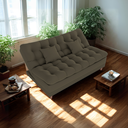 Ver mais imagens de Sofa Cama 2 Lugares 185 Cm Duda Veludo Light B256 Marrom Claro Milani Store