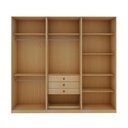 Ver imagem 2 de Guarda Roupa Closet 240 Cm 3 Gavetas e Cabideiros 100% Mdf Cor:savana