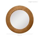 Ver imagem 3 de Espelho Decorativo Madrid Corino 90cm Redondo Terracota