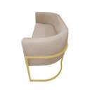 Ver imagem 4 de Poltrona Namoradeira Decorativa Sala - Escritório - Recepção - Suede Várias Cores - Estopar Namorade