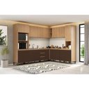 Ver imagem 3 de Gabinete de Cozinha Modulado C/ Tampo Rebeca Canto 94cm Mel/off White - Movelbento