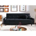 Ver imagem 1 de Sofá-Cama Oslo 4 Lugares Retrátil e Reclinável 204cm Preto Cia Lar