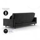 Ver imagem 5 de Sofá-Cama Oslo 4 Lugares Retrátil e Reclinável 204cm Preto Cia Lar