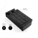 Ver imagem 4 de Sofá-Cama Oslo 4 Lugares Retrátil e Reclinável 204cm Preto Cia Lar