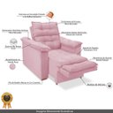 Ver imagem 6 de Poltrona do Papai Confortável Reclinável e Retrátil:rosa