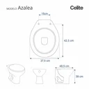 Ver imagem 1 de Assento Sanitário Poliéster Soft Close Azalea marfim para louça Celite