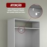 Sapateira com 2 Portas Basculantes Drex para Hall de Entrada ou Quarto - Off White com Ripado - 6