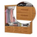 Ver imagem 5 de Guarda-roupa Solteiro Aria 6 Portas 6 Gavetas com Espelho Cinamomo - Pnr Móveis