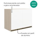Ver imagem 4 de Armario Aereo Basculante MDF 60 cm Kali 166771 Bianco Toq Branco Nicioli