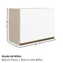 Ver imagem 3 de Armario Aereo Basculante MDF 60 cm Kali 166771 Bianco Toq Branco Nicioli