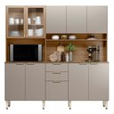 Ver imagem 6 de Armário de Cozinha Compacta 198cm Aurea D02 Amêndola/nude - Mpozenato