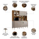 Ver imagem 3 de Armário de Cozinha Compacta 198cm Aurea D02 Amêndola/nude - Mpozenato