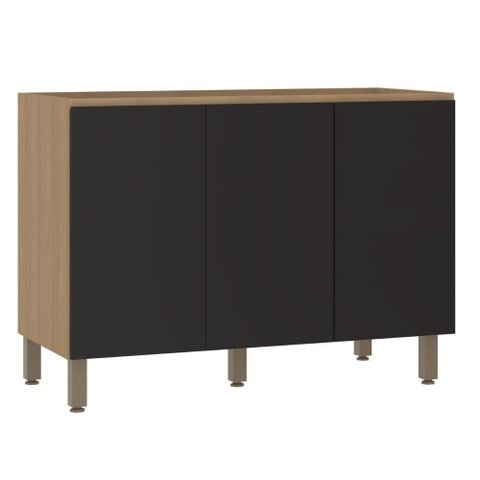 Balcão Modulado 120cm (sem Tampo) de Pia 3 Portas Slim Luciane