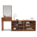 Ver imagem 3 de Cômoda Penteadeira Porto 6 Gavetas com Espelho 209x160cm Branco/Freijó 240890