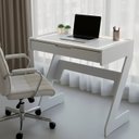 Ver imagem 1 de Escrivaninha para Escritório com Luz Quente Neon 1 Gaveta 73cm Branco