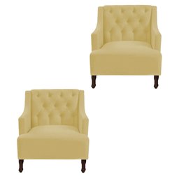 Kit 02 Poltronas Genesis Amarelo - 1