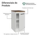 Ver imagem 3 de Balcão de Cozinha 40 cm 1 Porta Branco Tampo Rustic Agata Madesa