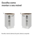 Ver imagem 4 de Balcão de Cozinha 40 cm 1 Porta Branco Tampo Rustic Agata Madesa
