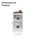 Ver imagem 2 de Balcão de Cozinha 40 cm 1 Porta Branco Tampo Rustic Agata Madesa