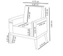 Ver imagem 7 de Poltrona Portofino Retro Pes Palito Linho Sala Areia 85cm