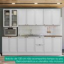 Ver imagem 3 de Cozinha Armario 6 Peças Paneleiro Balcao para Pia 270 cm Unna Branco Poliman