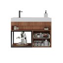Ver imagem 4 de Balcão New 80 MDF 15mm 2 Gavetas com Tampo e Nicho 80cm Cor Branco - Belizze Móveis