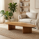 Ver imagem 7 de Mesa de Centro Orgânica para Sala em Madeira Maciça 158cm De La Vie