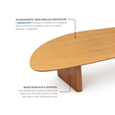 Ver imagem 5 de Mesa de Centro Orgânica 158cm Madeira Maciça Mel
