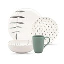 Ver imagem 1 de Jogo de Jantar em Cerâmica Flat com 16 Peças Oxford Samambaia