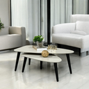 Ver imagem 2 de Mesa de Centro Sala Estar Decorativa Sofá Canto Escritório: Off White