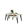 Mesa de Centro Sala Estar Decorativa Sofá Canto Escritório: Off White - 3