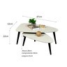 Mesa de Centro Sala Estar Decorativa Sofá Canto Escritório: Off White - 5