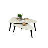 Mesa de Centro Sala Estar Decorativa Sofá Canto Escritório: Off White - 1