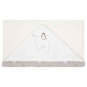 Toalha de Banho Bebê Polar Capuccino Capuz 87x88 Cm - Hug
