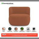 Ver imagem 3 de Poltrona e Namoradeira Orgânica Molly Bouclê Terracota - Desk Design