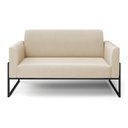 Ver imagem 5 de Sofá Namoradeira Base Industrial Alta Preto Marisa Suede D03 - D\'rossi Cor Bege