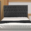 Ver imagem 2 de Cabeceira Casal 1,40m Madrid Suede Cinza - Pallazio