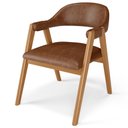 Ver imagem 6 de Kit 06 Cadeiras de Jantar e Estar Living Estofada Nadja L02 Couríssimo Marrom - Lyam Decor