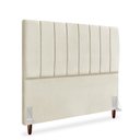 Ver imagem 2 de Cabeceira Estofada Casal Carla 140 Cm Suede Bege com Frames