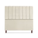 Ver imagem 1 de Cabeceira Estofada Casal Carla 140 Cm Suede Bege com Frames