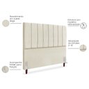 Ver imagem 4 de Cabeceira Estofada Casal Carla 140 Cm Suede Bege com Frames